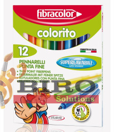 Carioci 12 culori FIBRACOLOR